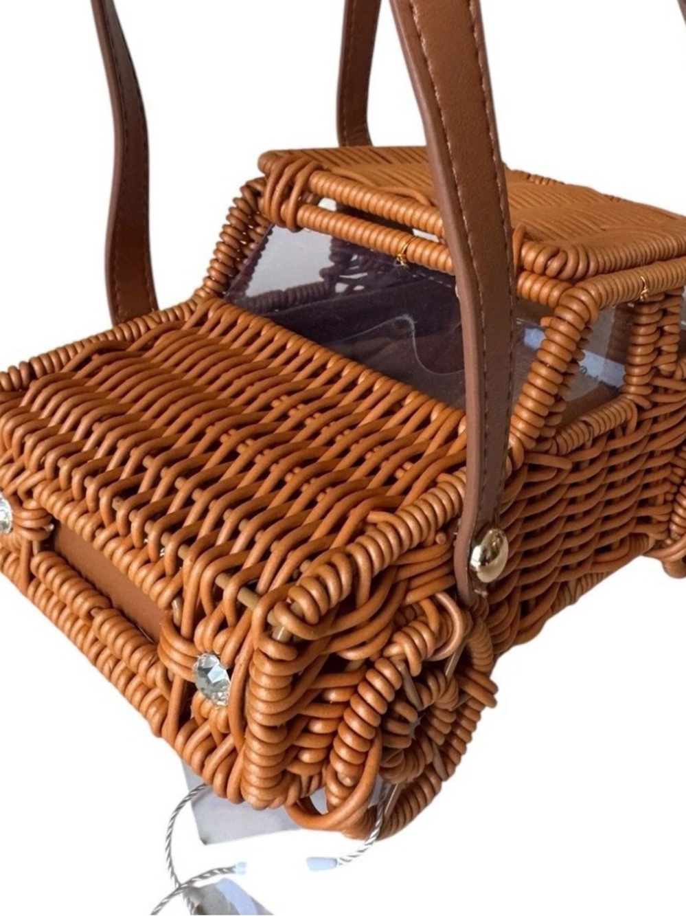 RARE! Tommy Bahama Viral Wicker Jeep Truck Car Handbag Novelty Summer Bag NWT - Picture 3 of 12